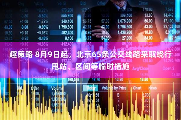 趣策略 8月9日起，北京65条公交线路采取绕行甩站、区间等临时措施